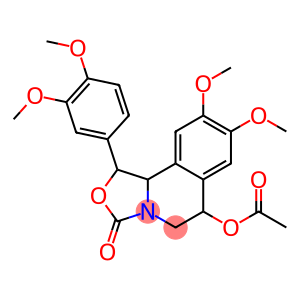 3H-Oxazolo[4,3-a]isoquinolin-3-one,  6-(acetyloxy)-1-(3,4-dimethoxyphenyl)-1,5,6,10b-tetrahydro-8,9-dimethoxy-