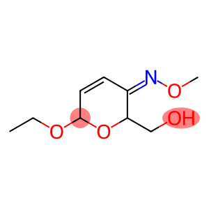 2H-Pyran-3(6H)-one, 6-ethoxy-2-(hydroxymethyl)-, O-methyloxime, [2S-(2α,3E,6β)]- (9CI)