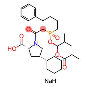 sodium:(2R,4S)-4-cyclohexyl-1-[2-[[(1S)-2-methyl-1-propanoyloxypropoxy]-(4-phenylbutyl)phosphoryl]acetyl]pyrrolidine-2-carboxylate