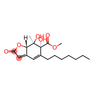 6-Benzofurancarboxylic acid, 5-heptyl-2,6,7,7a-tetrahydro-6,7-dihydroxy-7-methyl-2-oxo-, methyl ester, (6R,7R,7aS)-rel-