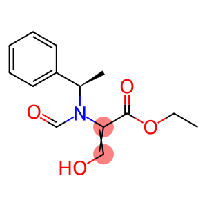 2-Propenoic acid, 2-[formyl[(1R)-1-phenylethyl]amino]-3-hydroxy-, ethyl ester