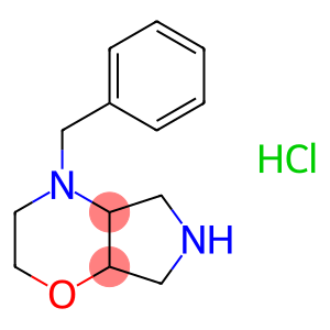 Pyrrolo[3,4-b]-1,4-oxazine, octahydro-4-(phenylmethyl)-, hydrochloride (1:1)