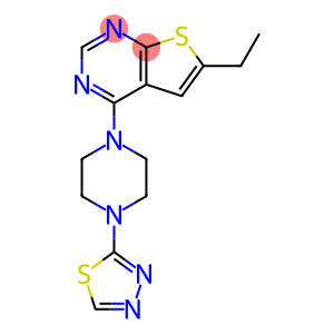 6-Ethyl-4-[4-(1,3,4-thiadiazol-2-yl)-1-piperazinyl]thieno[2,3-d]pyrimidine