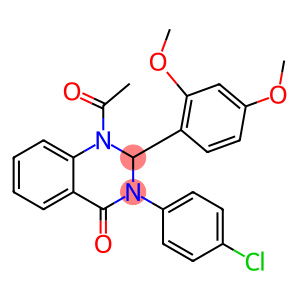 1-Acetyl-3-(4-chlorophenyl)-2-(2,4-dimethoxyphenyl)-2,3-dihydro-4(3H)-quinazolinone