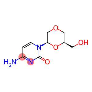 2(1H)-Pyrimidinone, 4-amino-1-[6-(hydroxymethyl)-1,4-dioxan-2-yl]-, (2R-cis)- (9CI)