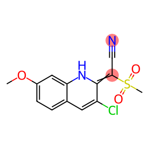 Acetonitrile, (3-chloro-7-methoxy-2(1H)-quinolinylidene)(methylsulfonyl)-