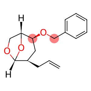 .beta.-D-ribo-Hexopyranose, 1,6-anhydro-2,3-dideoxy-4-O-(phenylmethyl)-2-(2-propenyl)-