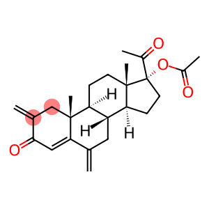 Pregn-4-ene-3,20-dione, 17-(acetyloxy)-2,6-bis(methylene)- (9CI)