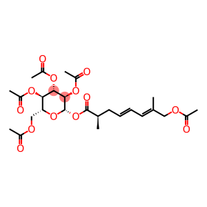 β-D-Glucopyranose, 2,3,4,6-tetraacetate 1-[(2R,4E,6E)-8-(acetyloxy)-2,7-dimethyl-4,6-octadienoate]