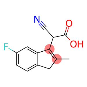 1H-Indene-3-acetic acid, α-cyano-5-fluoro-2-methyl-