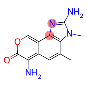 2,6-diamino-3,4-dimethyl-7-oxopyrano(4,3-g)benzimidazole