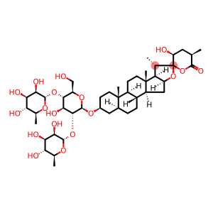 (22R,25R)-23α-Hydroxy-3β-[[2-O,4-O-di(α-L-rhamnopyranosyl)-β-D-glucopyranosyl]oxy]-5α-spirostan-26-one