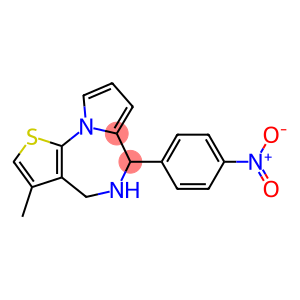 4H-Pyrrolo[1,2-a]thieno[3,2-f][1,4]diazepine, 5,6-dihydro-3-methyl-6-(4-nitrophenyl)-