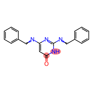 4(3H)-Pyrimidinone, 2,6-bis[(phenylmethylene)amino]-