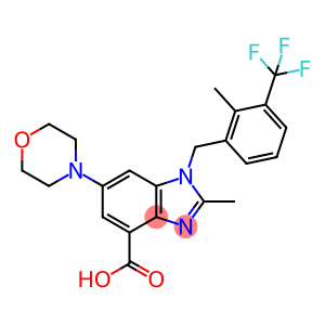 2-METHYL-1-[[2-METHYL-3-(TRIFLUOROMETHYL)PHENYL]METHYL]-6-MORPHOLIN-4-YLBENZIMIDAZOLE-4-CARBOXYLIC ACID