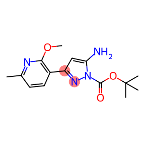 5-amino-3-(2-methoxy-6-methyl-pyridin-3-yl)-pyrazole-1-carboxylic acid tert-butyl ester