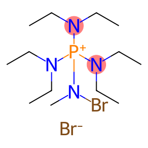 Phosphorus(1+), (N-bromomethanaminato)tris(N-ethylethanaminato)-, bromide, (T-4)- (9CI)