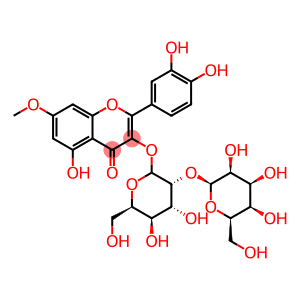 3-[(2S,3R,4R,5R,6R)-4,5-dihydroxy-6-(hydroxymethyl)-3-[(2S,3S,4S,5R,6R )-3,4,5-trihydroxy-6-(hydroxymethyl)oxan-2-yl]oxy-oxan-2-yl]oxy-2-(3,4 -dihydroxyphenyl)-5-hydroxy-7-methoxy-chromen-4-one