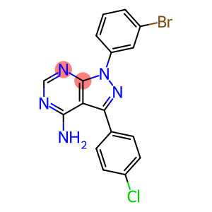 1H-Pyrazolo[3,4-d]pyrimidin-4-amine, 1-(3-bromophenyl)-3-(4-chlorophenyl)-