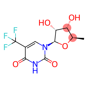 1-((2R,3R,4S,5R)-3,4-dihydroxy-5-methyltetrahydrofuran-2-yl)-5-(trifluoromethyl)pyrimidine-2,4(1H,3H)-dione