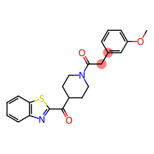 Ethanone, 1-[4-(2-benzothiazolylcarbonyl)-1-piperidinyl]-2-(3-methoxyphenyl)-