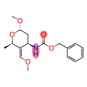 Carbamic acid, [tetrahydro-6-methoxy-3-(methoxymethylene)-2-methyl-2H-pyran-4-yl]-, phenylmethyl ester, [2R-(2α,3E,4α,6β)]- (9CI)
