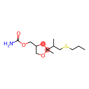 1,3-Dioxolane-4-methanol, 2-methyl-2-[1-methyl-2-(propylthio)ethyl]-, carbamate (9CI)