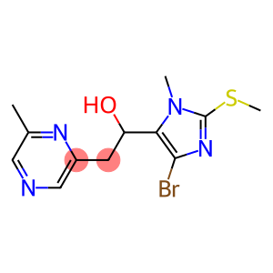 1-(4-Bromo-1-methyl-2-(methylthio)-1H-imidazol-5-yl)-2-(6-methylpyrazin-2-yl)ethanol