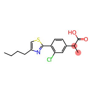 3-Chloro-α-methyl-4-(4-butyl-2-thiazolyl)benzeneacetic acid