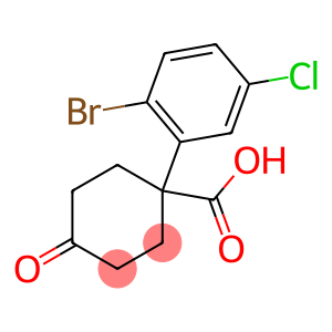 Cyclohexanecarboxylic acid, 1-(2-bromo-5-chlorophenyl)-4-oxo-