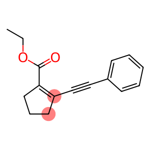 1-Cyclopentene-1-carboxylic acid, 2-(phenylethynyl)-, ethyl ester