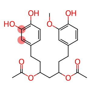 1,2-Benzenediol, 4-[3,5-bis(acetyloxy)-7-(4-hydroxy-3-methoxyphenyl)heptyl]-