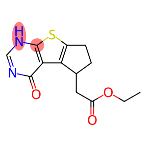 Ethyl(4-hydroxy-6,7-dihydro-5H-cyclopenta[4,5]thieno[2,3-d]pyrimidin-5-yl)acetate