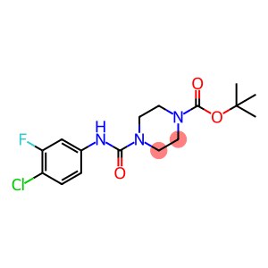 1-Piperazinecarboxylic acid, 4-[[(4-chloro-3-fluorophenyl)amino]carbonyl]-, 1,1-dimethylethyl ester