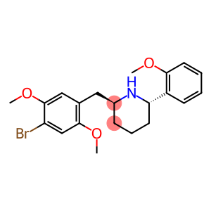 Piperidine, 2-[(4-bromo-2,5-dimethoxyphenyl)methyl]-6-(2-methoxyphenyl)-, (2S,6S)-
