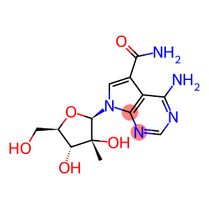 4-Amino-7-(2-C-methyl-beta-D-ribofuranosyl)-7H-pyrrolo[2,3-d]pyrimidine-5-carboxamide