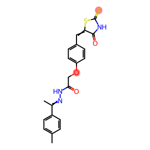 N-[1-(4-methylphenyl)ethylideneamino]-2-[4-[(E)-(4-oxo-2-sulfanylidene -thiazolidin-5-ylidene)methyl]phenoxy]acetamide