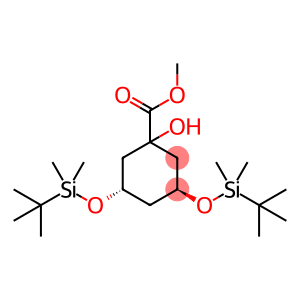 Cyclohexanecarboxylic acid, 3,5-bis[[(1,1-dimethylethyl)dimethylsilyl]oxy]-1-hydroxy-, methyl ester, (3S,5S)-