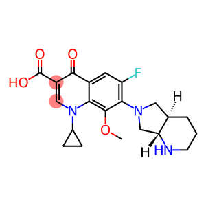 1-cyclopropyl-6-fluoro-8-methoxy-7-((4aR,7aR)-octahydro-6H-pyrrolo[3,4-b]pyridin-6-yl)-4-oxo-1,4-dihydroquinoline-3-carboxylic acid hydrochloride