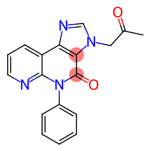 4H-Imidazo[4,5-c][1,8]naphthyridin-4-one, 3,5-dihydro-3-(2-oxopropyl)-5-phenyl-