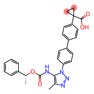 Cyclopropanecarboxylic acid, 1-[4'-[4-Methyl-5-[[[(1R)-1-phenylethoxy]carbonyl]aMino]-1H-1,2,3-triazol-1-yl][1,1'-biphenyl]-4-yl]-