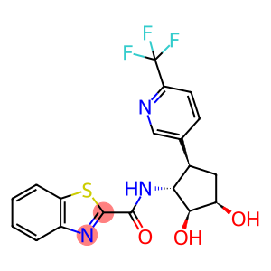 2-Benzothiazolecarboxamide, N-[(1R,2S,3R,5R)-2,3-dihydroxy-5-[6-(trifluoromethyl)-3-pyridinyl]cyclopentyl]-