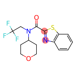 N-(oxan-4-yl)-N-(2,2,2-trifluoroethyl)-1,3-benzothiazole-2-carboxamide