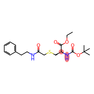 ETHYL 2-[(TERT-BUTOXYCARBONYL)AMINO]-3-([2-OXO-2-(PHENETHYLAMINO)ETHYL]SULFANYL)PROPANOATE