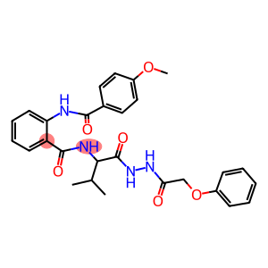 2-[(4-methoxybenzoyl)amino]-N-(2-methyl-1-{[2-(phenoxyacetyl)hydrazino]carbonyl}propyl)benzamide