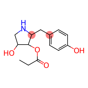 3,4-Pyrrolidinediol, 2-[(4-hydroxyphenyl)methyl]-, 3-propanoate