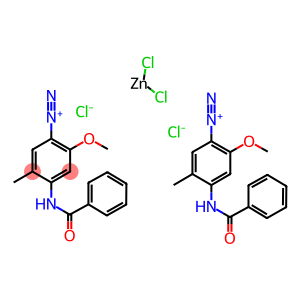 benzenediazonium, 4-(benzoylamino)-2-methoxy-5-methyl-, trichloride, zinc salt