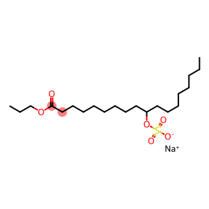 Octadecanoic acid, 10-(sulfooxy)-, 1-propyl ester, sodium salt