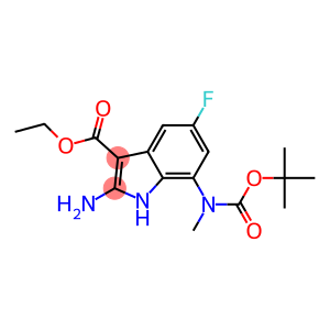 Ethyl 2-amino-7-((2-(tert-butoxy)-2-oxoethyl)amino)-5-fluoro-1H-indole-3-carboxylate