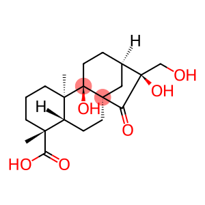 Kauran-18-oic acid, 9,16,17-trihydroxy-15-oxo-, (4α,16α)-